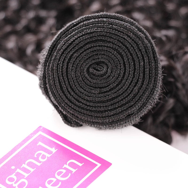Original Queen 100% Brazilian Unprocessed Virgin Kinky Curly Human Hair Weave 4 Bundles Deep Curly Hair Extensions Mixed Length 14 14 14 14inches - Image 5